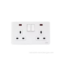 2Gang Double Pole Switch 13A Power Outlets